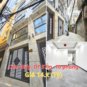 BÁN NHÀ TRUNG TÂM CẦU GIẤY - 57M² - 5 TẦNG - 10 PHÒNG - GIÁ 14 TỶ - HIẾM CÓ CẦU GIẤY